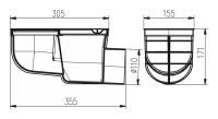 Lapač střešních splavenin Geiger Standard | Boční D110 | Šedý