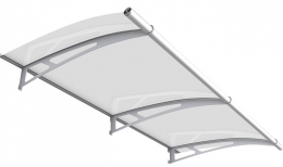 LIGHTLINE L vchodová stříška nad dveře 1900 x 950 x 160 mm - Čirá