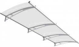 LIGHTLINE L vchodová stříška nad dveře 2700 x 950 x 160 mm - Čirá