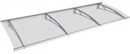 LIGHTLINE L vchodová stříška nad dveře 2700 x 950 x 160 mm - Čirá