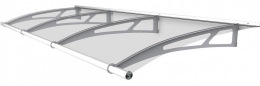 LIGHTLINE L vchodová stříška nad dveře 2700 x 950 x 160 mm - Čirá