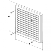 Krytka | Větrací mřížka se síťovinou HNĚDÁ 150 x 150 mm