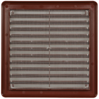 Krytka | Větrací mřížka se síťovinou HNĚDÁ 150 x 150 mm