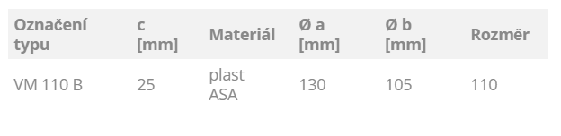 Kruhová větrací mřížka se síťovinou BÍLÁ 110 mm
