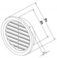 Kruhová větrací mřížka se síťovinou BÍLÁ 110 mm