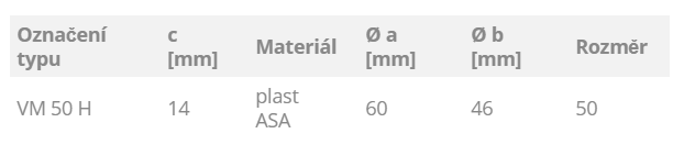 Kruhová větrací mřížka Hnědá 50 mm