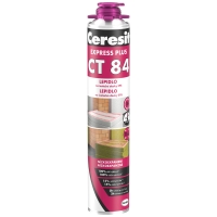 CERESIT CT 84 Express Plus, PU lepící pěna na polystyren a minerální vatu Pistolová | 850 ml