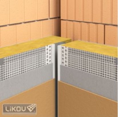 LIKOV LD-NH PVC 06 | Rohový dilatační profil s tkaninou