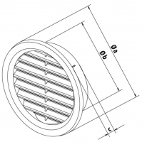 Kruhová větrací mřížka se síťovinou | 110 mm HNĚDÁ 110 mm