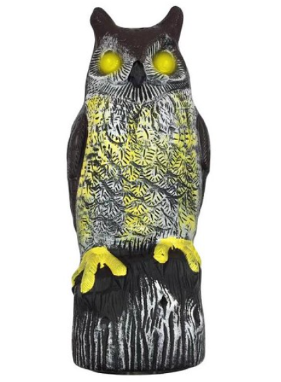 Sova - Plašič ptáků, svítící oči, zvuk 41 cm